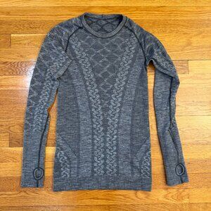 Lululemon Rest Less Pullover Second Release Heathered Black - Size 6 Longsleeve